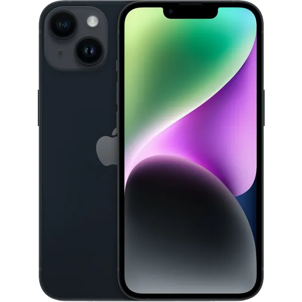 APPLE IPHONE 14 128GB MPUF3BE A MIDNIGHT SIM CARD ANATEL