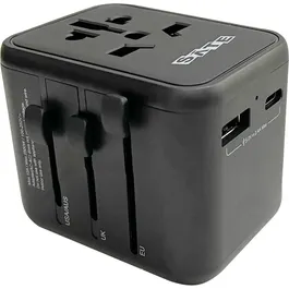 ADAPTADOR DE ENCHUFE UNIVERSAL SATELLITE  AD-0002 USB-A TYPE-C 12W
