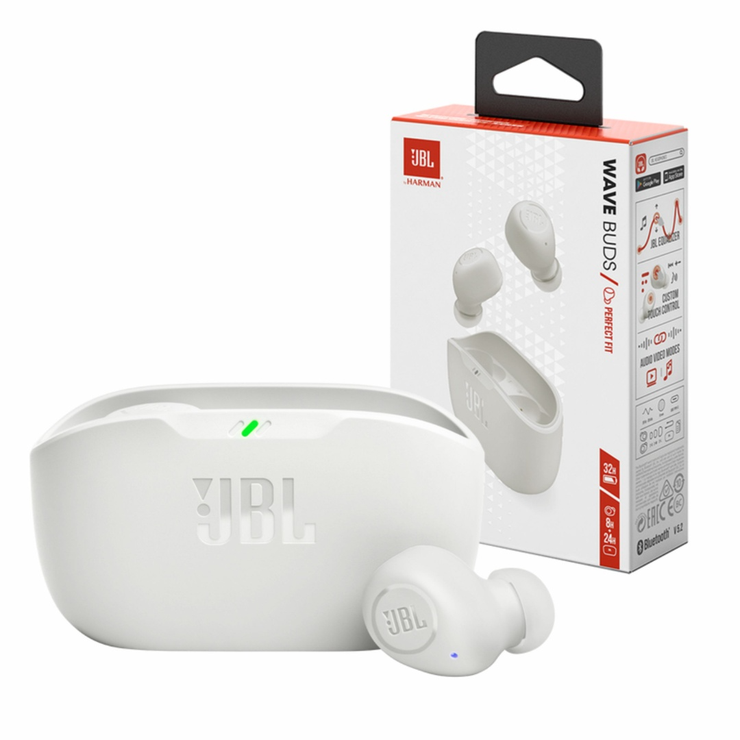 AURICULAR JBL WAVE BUDS WHITE