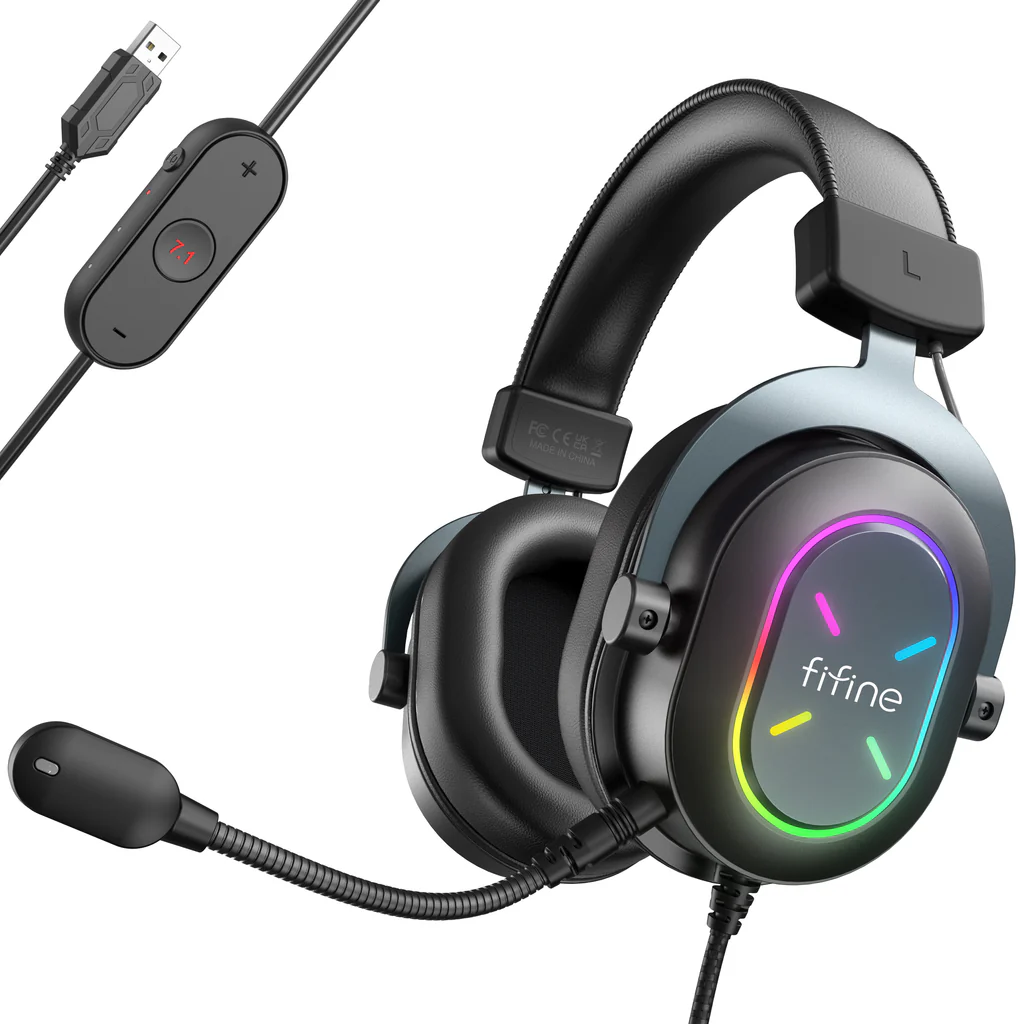 AURICULAR FIFINE H6 7 1 RGB 50MM 24BIT EQ MODE MULTI-PLATFORM BLACK