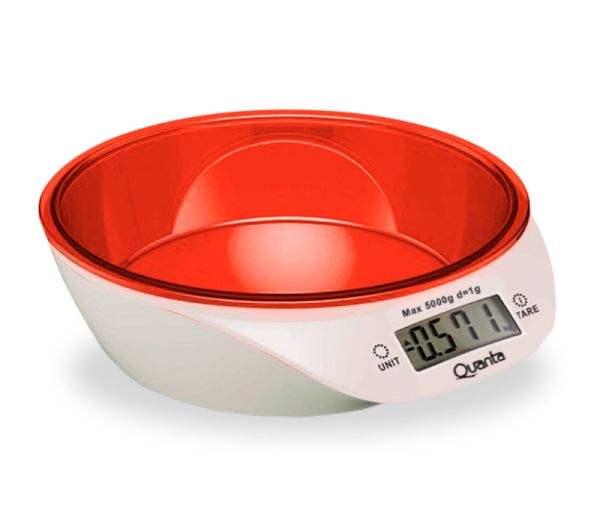 BALANZA DIGITAL COCINA QUANTA QTBLC9000 5KG/LCD WHITE/ORANGE