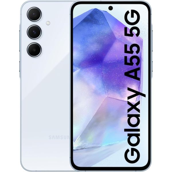 CELULAR SAMSUNG A55 SM-A556E/DS DUAL 128GB/8GB RAM 5G AWESOME ICEBLUE (1GTA.ARG-PY-URU)