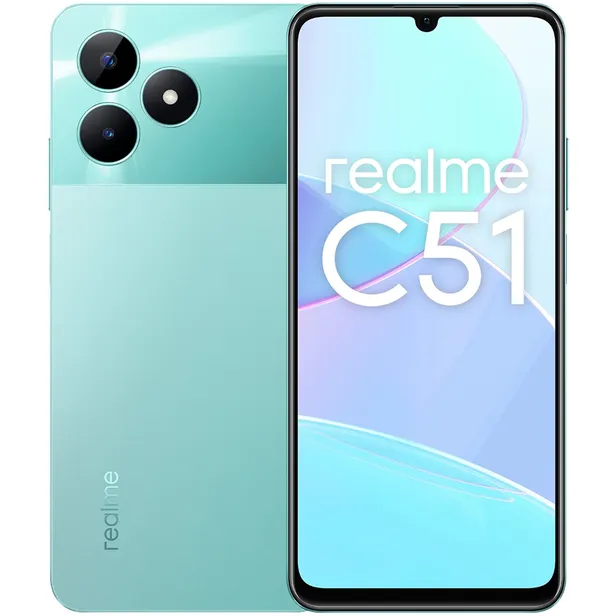 CELULAR REALME C51 RMX3830 DUAL 128GB/4GB MINT GREEN *ANATEL*