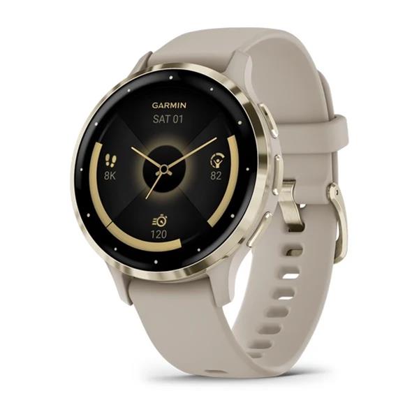 RELOJ GARMIN VENU 3S 41MM FRENCH GRAY CASE   SOFT GOLD BEZEL 010-02785-02