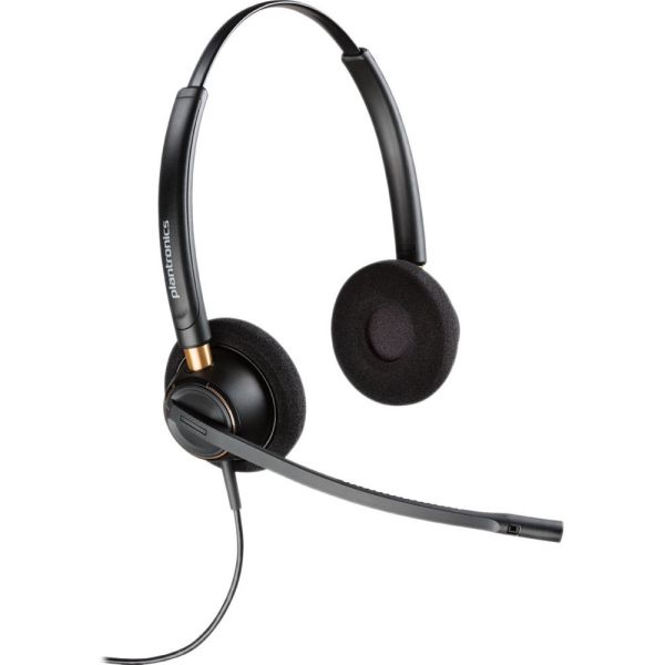AURICULAR PLANTRONICS HW520 BINAURAL HEADSET STEREO NC MIC BLACK