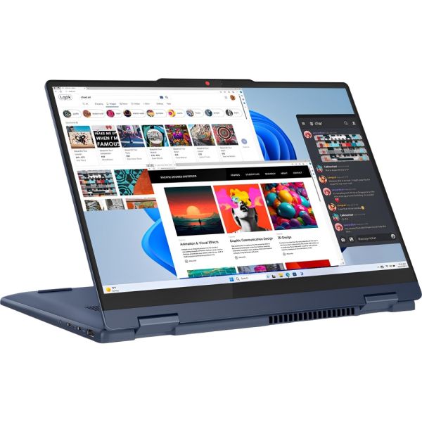 NOTEBOOK LENOVO IDEAPAD 5 2IN1 83DR000GUS R7-8845HS 16GBD5 1TBSSD 14  IPS TOUCH W11 ING BLUE