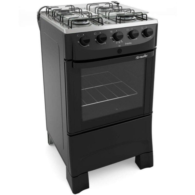 COCINA A GAS  MUELLER  4 HORN    FRATELLO  - NEGRO