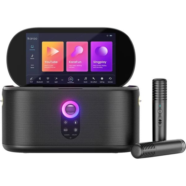 SPEAKER JOOG SHELL S1 KARAOKE PANTALLA 10 1  180W 2MIC WIRELESS BT WIFI BLACK