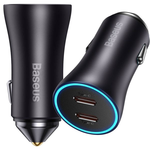CARGADOR P  AUTO BASEUS CGJP000013 GC PRO 40W 2 USB-C GRAY