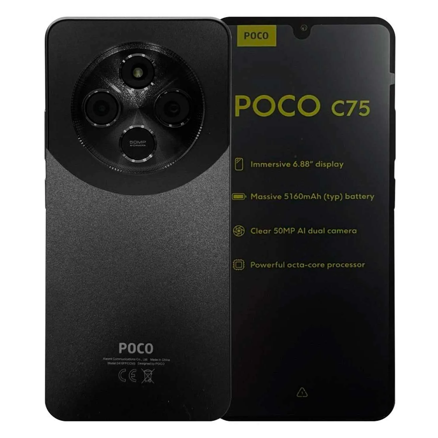 CELULAR XIAOMI POCO C75 DUAL 128GB 6GB RAM BLACK