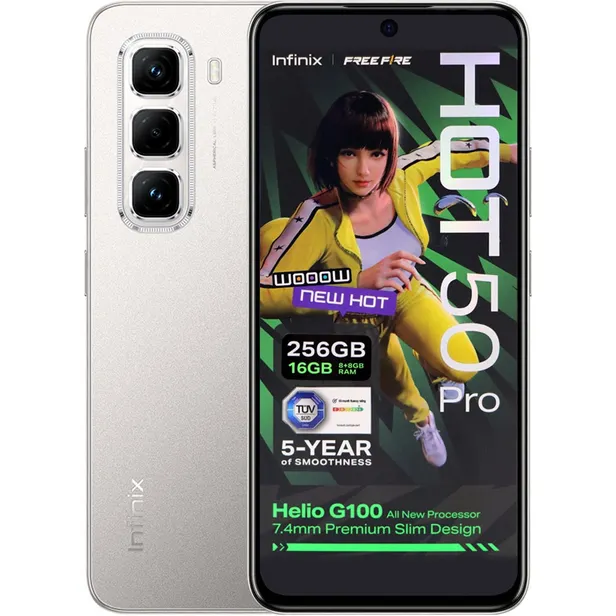 CELULAR INFINIX HOT 50 PRO+ X6880 DUAL 256GB 8GB NFC LTE  SOLO BR  TITANIUM GREY