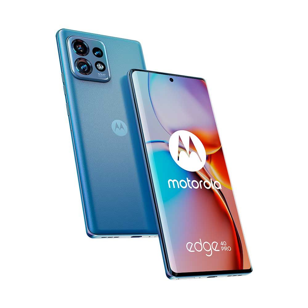 CELULAR MOTOROLA EDGE 40 PRO XT2301-4 DUAL 256GB 12GB 5G CELESTE GLACIAR *CON CARGADOR*