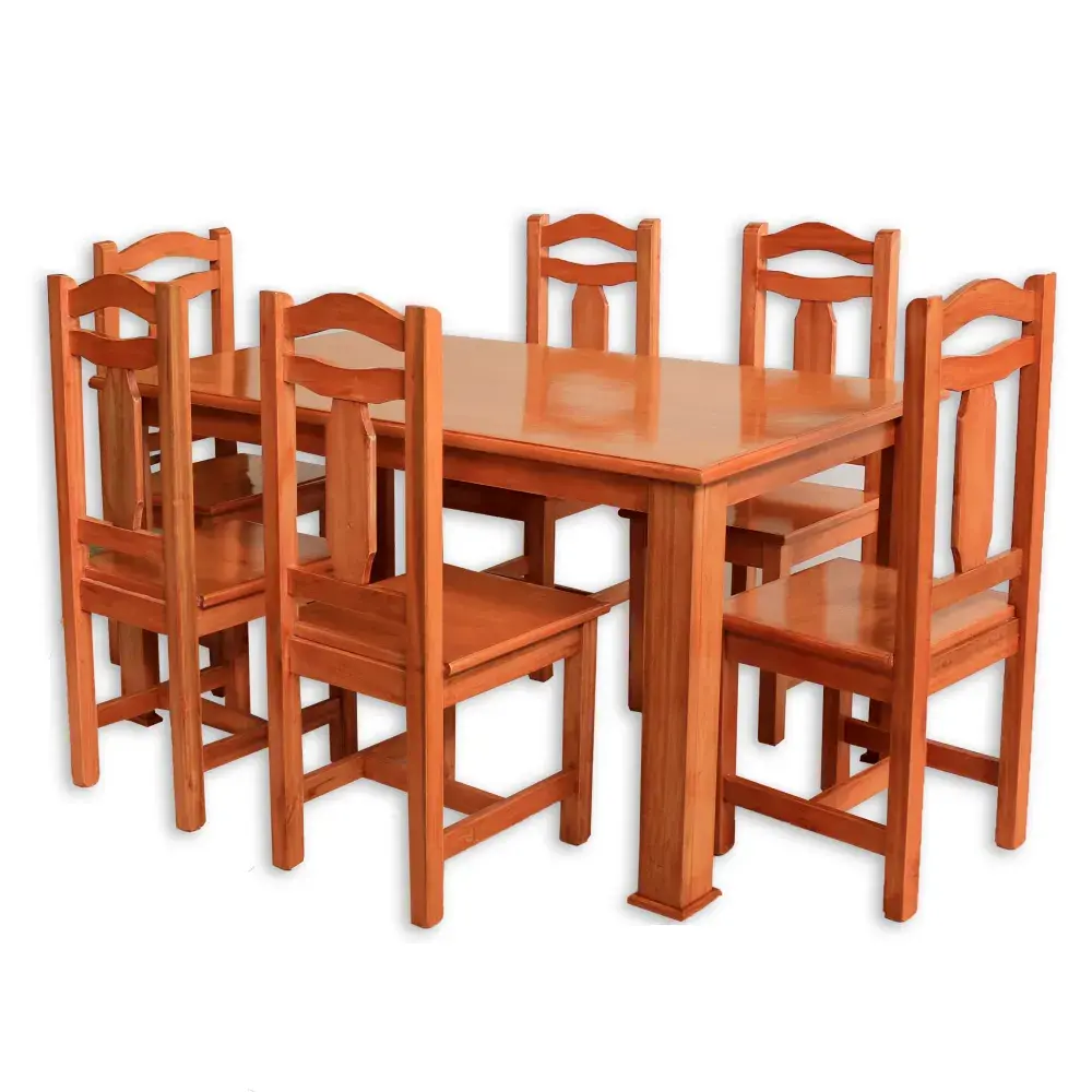 JUEGO COMEDOR - ENCHAPADO MESA + 4 SILLAS