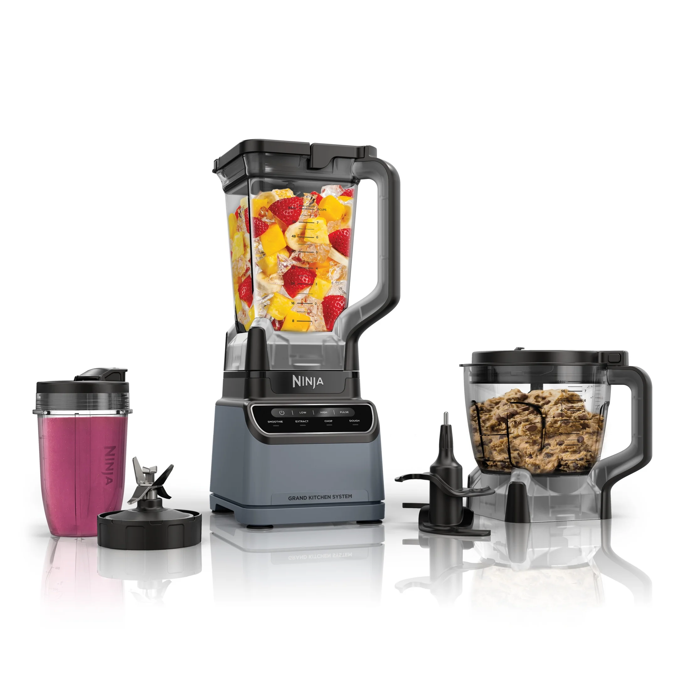 LICUADORA NINJA KS500 GRAND KITCHEN 3EN1 AUTO-IQ 1200W PROCESADOR 1VASO WHITE 110V