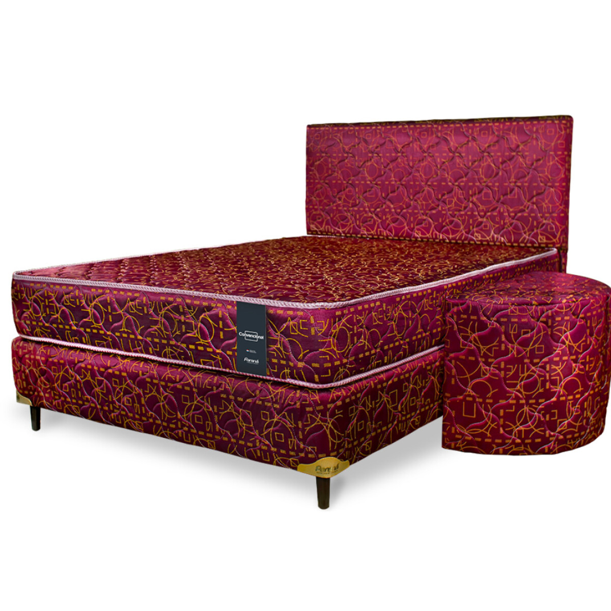 CONJUNTO COMPLETO  SONMIER  PARANA - CONVENCIONAL 1 40 X1 90  BORDO   NEGRO