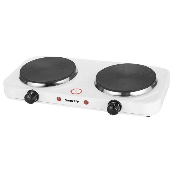 COCINA ELECTRICA SMARTFY FG04W C CHAPA 2 BOCA 2000W 220V 50-60HZ WHITE
