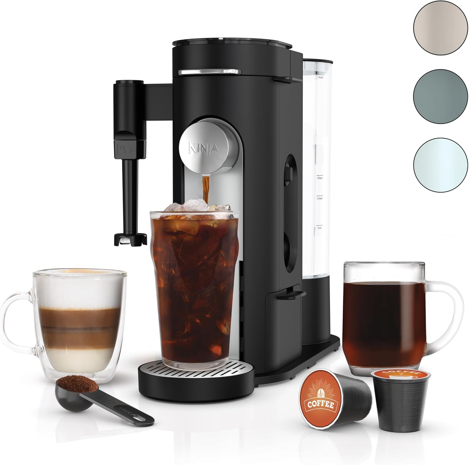 CAFETERA NINJA SPECIALTY PB051 SINGLE SERVE PODS & GROUNDS 1500W BLACK 110V