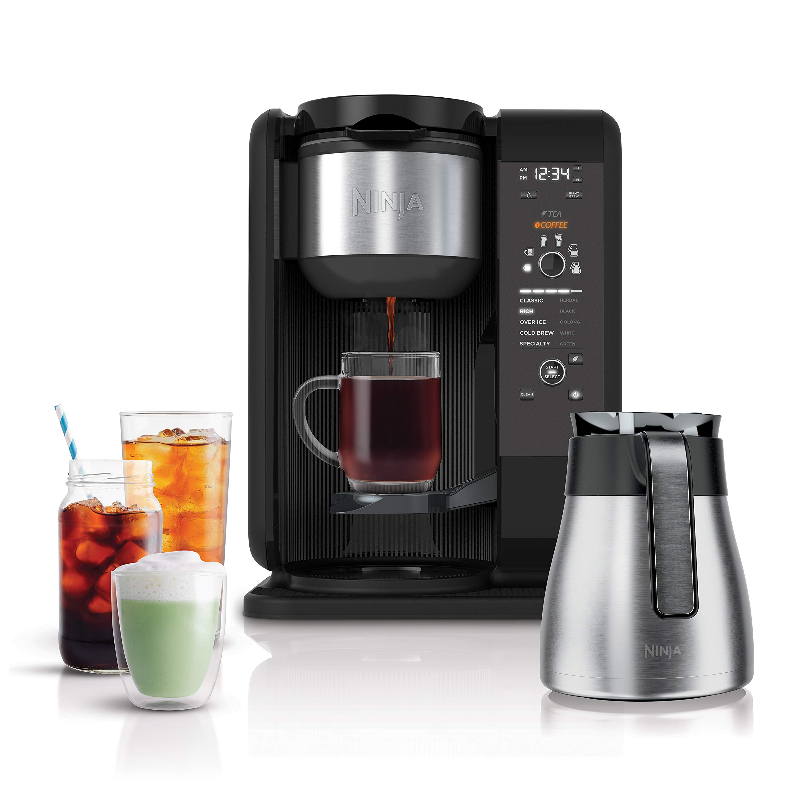 CAFETERA NINJA HOT AND COLD BREWED SYSTEM CP307 1500W BLACK INOX 110V