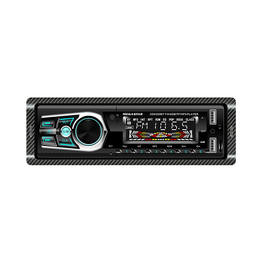 AUTORRADIO MEGA STAR CDX259BT BT 2USB TF MP3 FM AUX BLACK