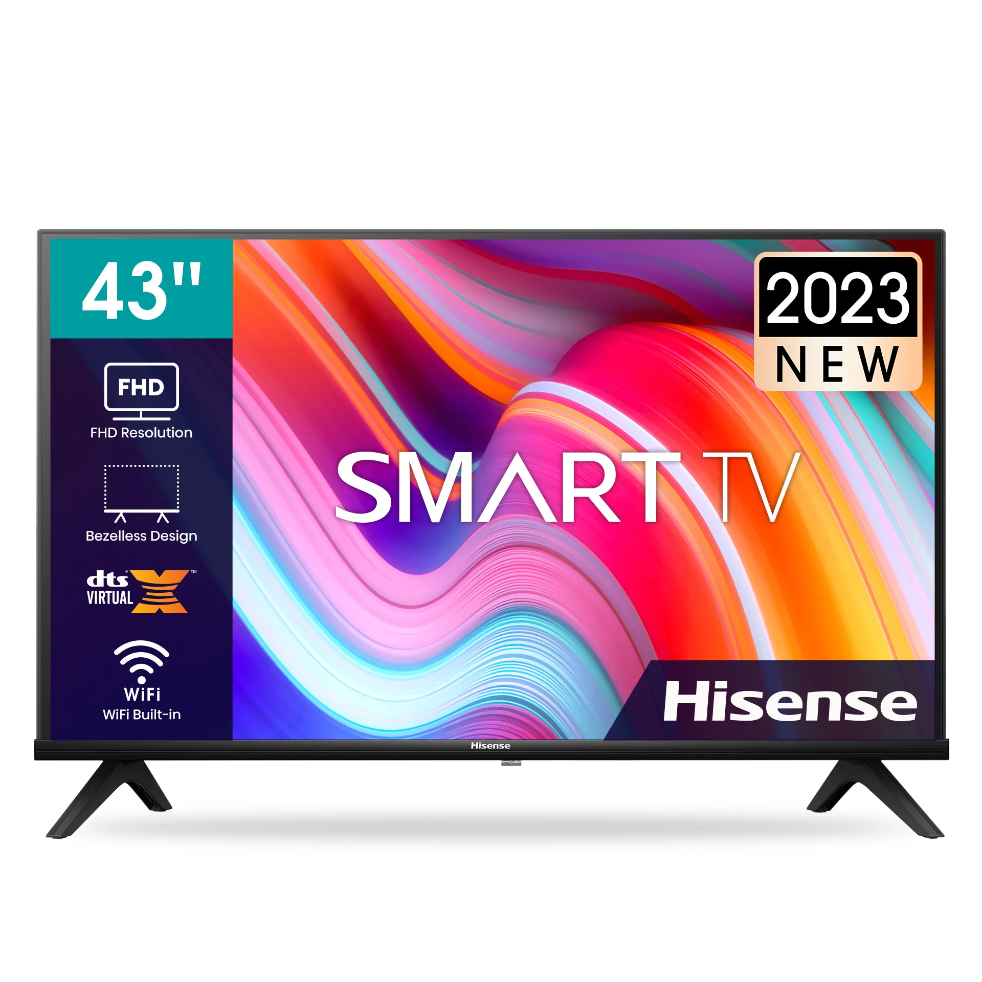 TV SMART 43  HISENSE 43A4K FHD FLS VIDAA OS DIG VOICE REMOTE BT CAST