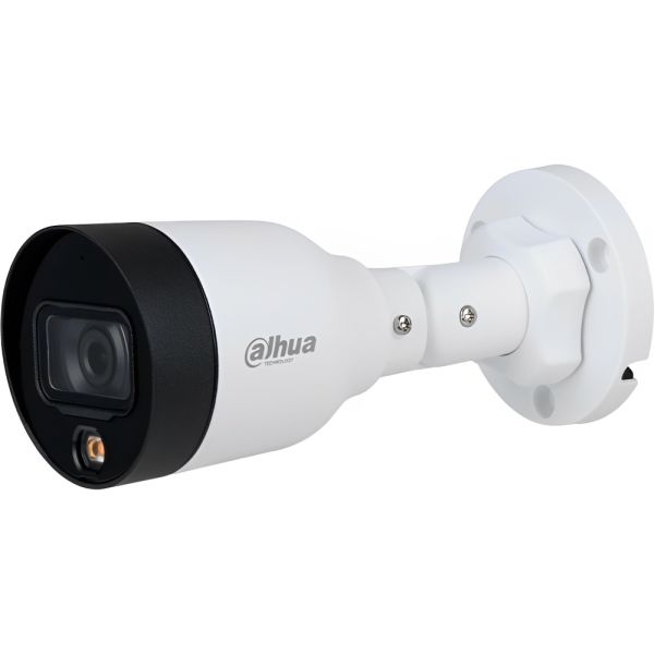 CCTV DAHUA CAM IP BULLET FULL COLOR 2MP 2 8MM POE WHITE  DH-IPC-HFW1239S1-LED-S6