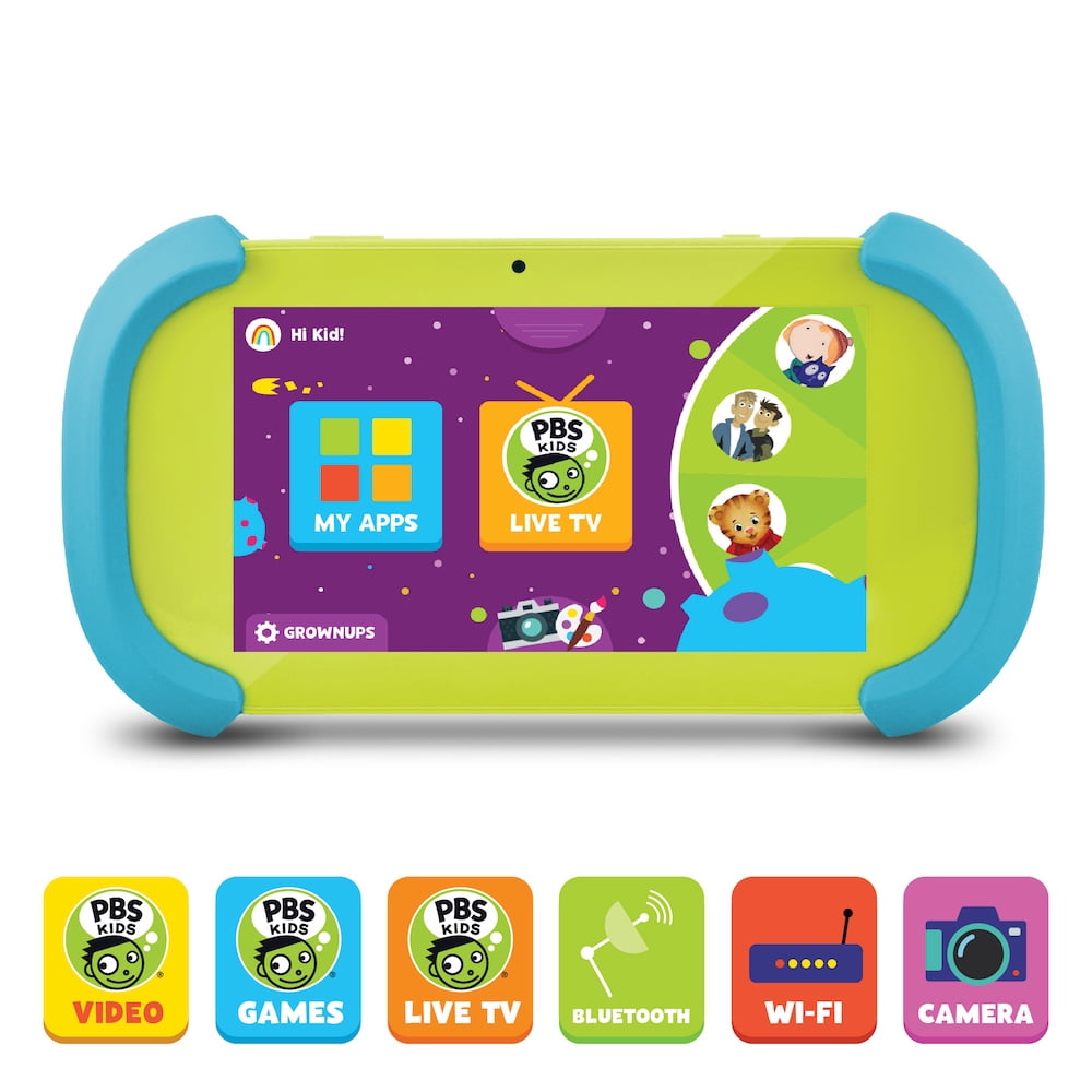TABLET PBS KIDS PLAYTIME PAD+ 7  PBKRWM5410 1GB 16GB CONTROL PARENTAL GREEN  INGLES ESPANOL