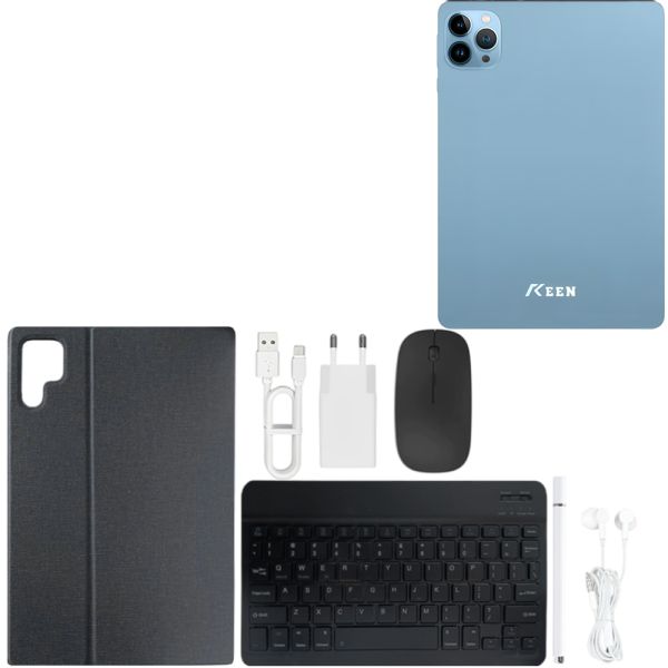 TABLET KEEN 15PROMAX 3G DS 10 1  16GB 512GB ESTU+TECL ING+PEN+MOUSE+AURIC+CARG BLUE