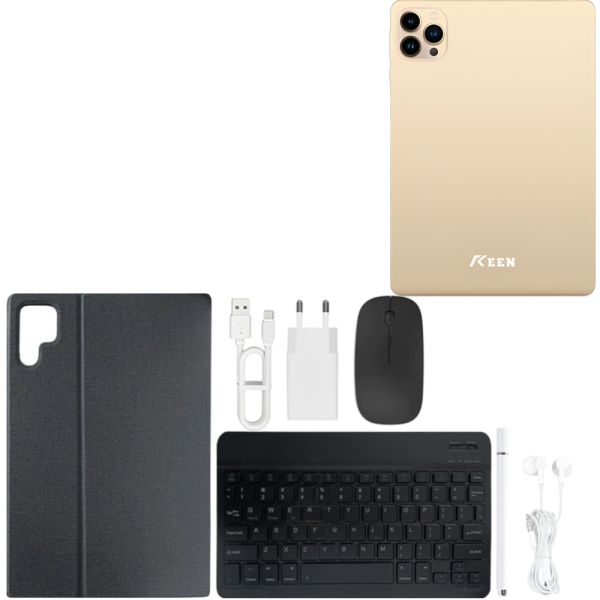 TABLET KEEN 15PROMAX 3G DS 10 1  16GB 512GB ESTU+TECL ING+PEN+MOUSE+AURIC+CARG BLACK