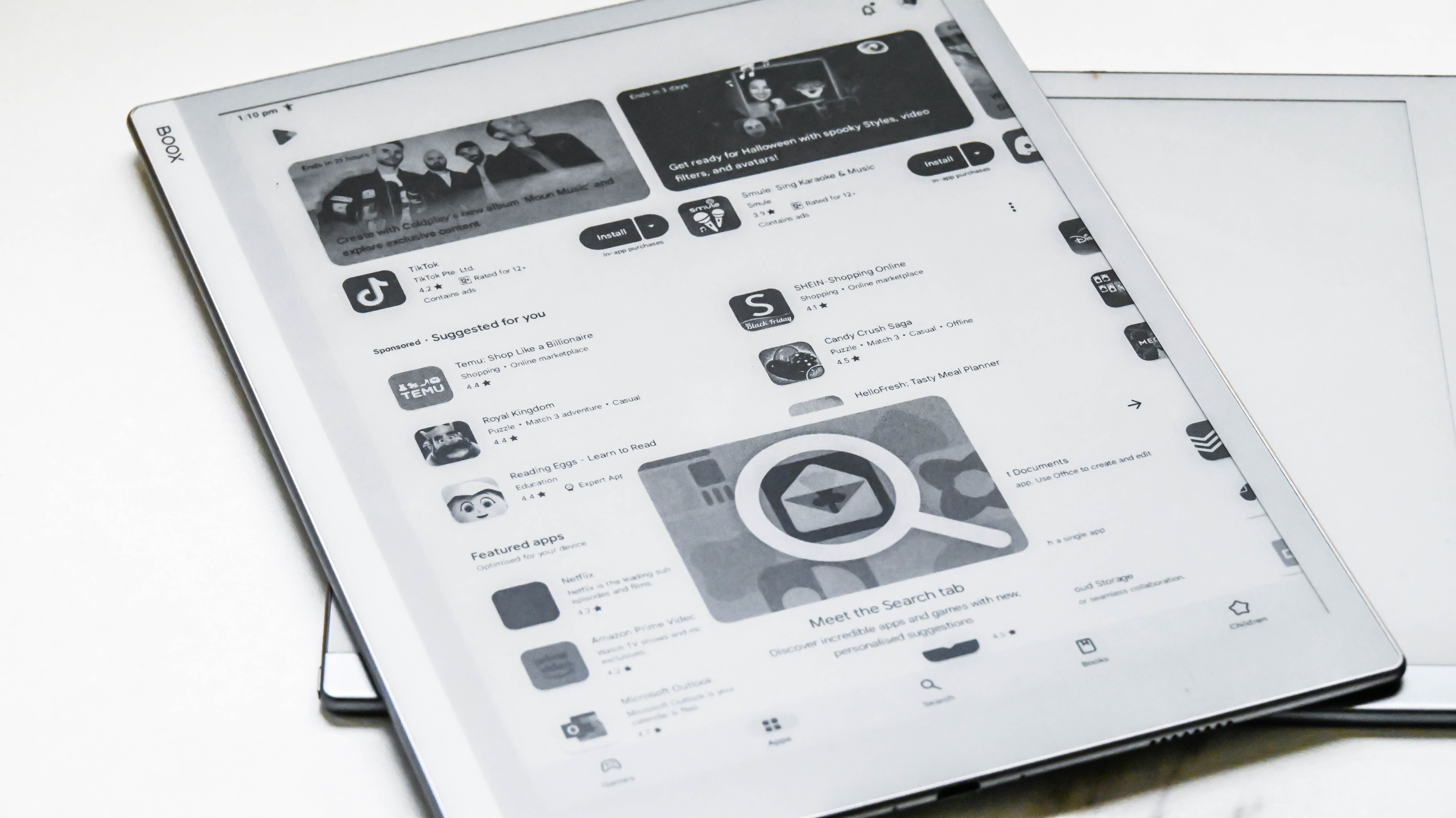 TABLET E-READER BOOX GO 10 3  BW 64GB ANDROID SOPORTA STYLUS NO FRONT LIGHT WHITE   KINDLE 