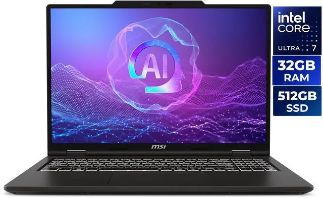 NOTEBOOK MSI VENTURE A2HMTG-046US ULTRA 7-255H 5 1 32GBD5 512SSD 16  FHD TOUCH IPS W11 ING BLK