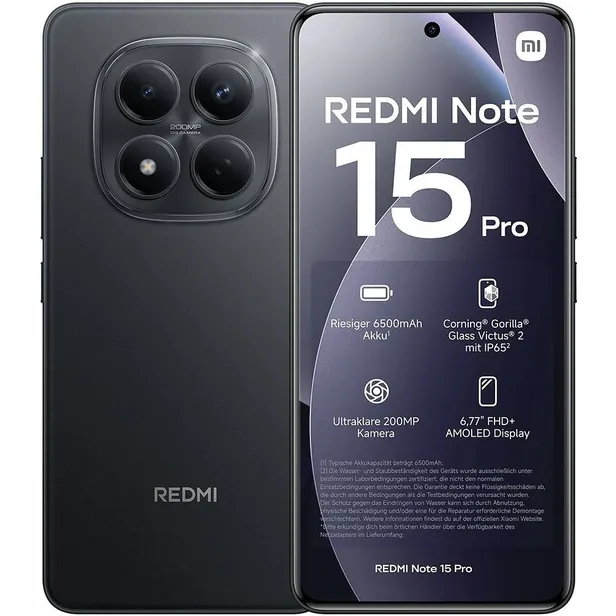 CELULAR XIAOMI REDMI NOTE 15 PRO LTE DUAL 256GB 8GB BLACK