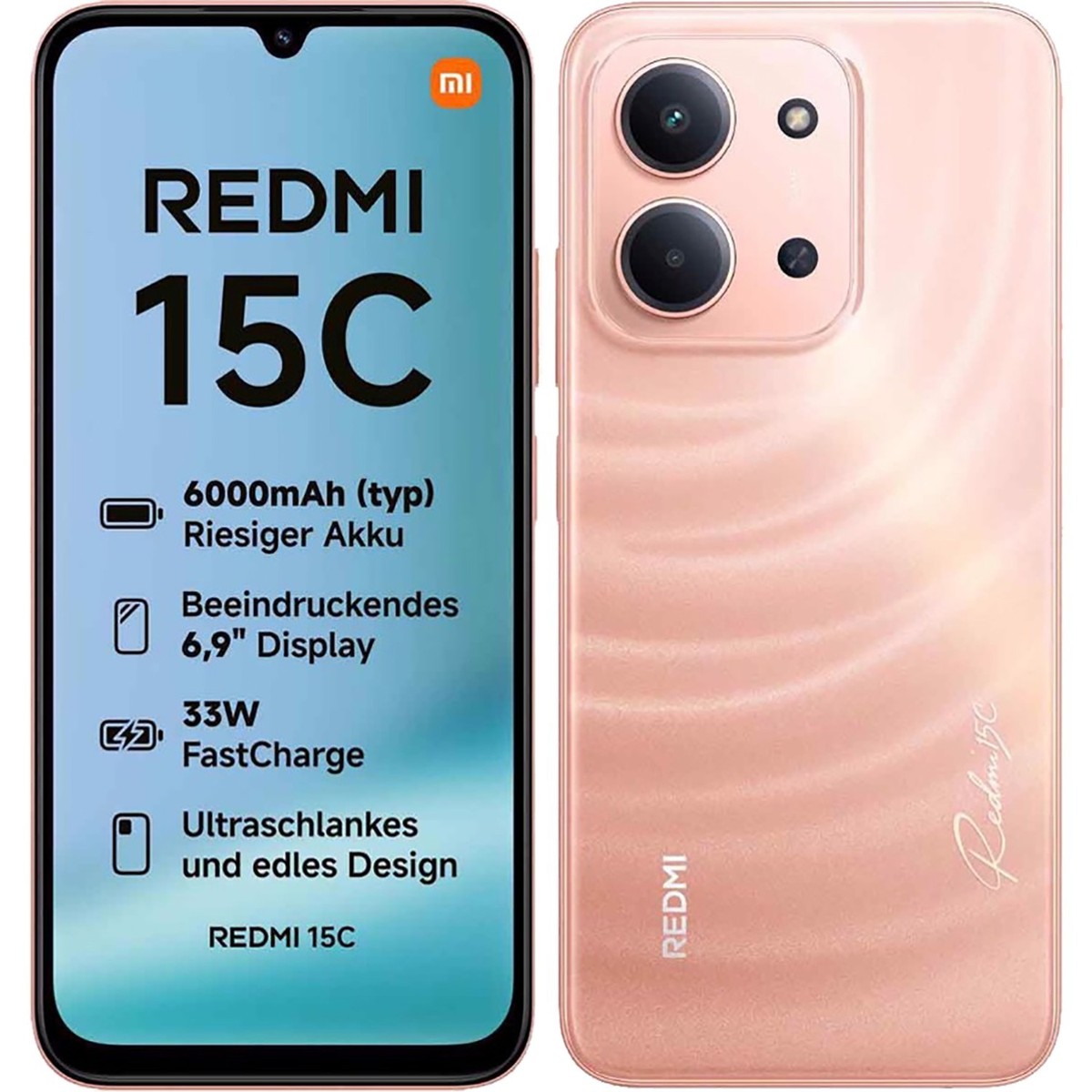 CELULAR XIAOMI REDMI 15C LTE DUAL 256GB 4GB RAM TWILIGHT ORANGE  GOLD