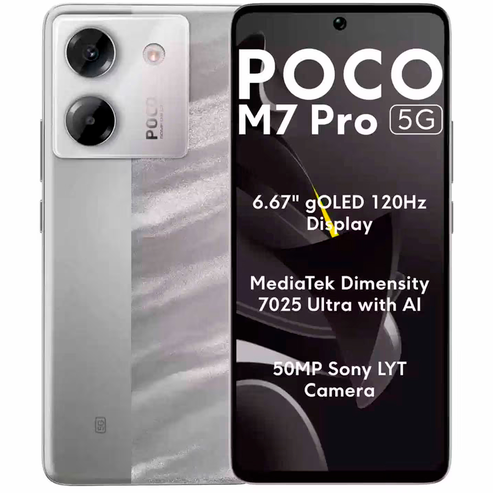 CELULAR XIAOMI POCO M7 PRO DUAL 256GB 8GB RAM 5G SILVER