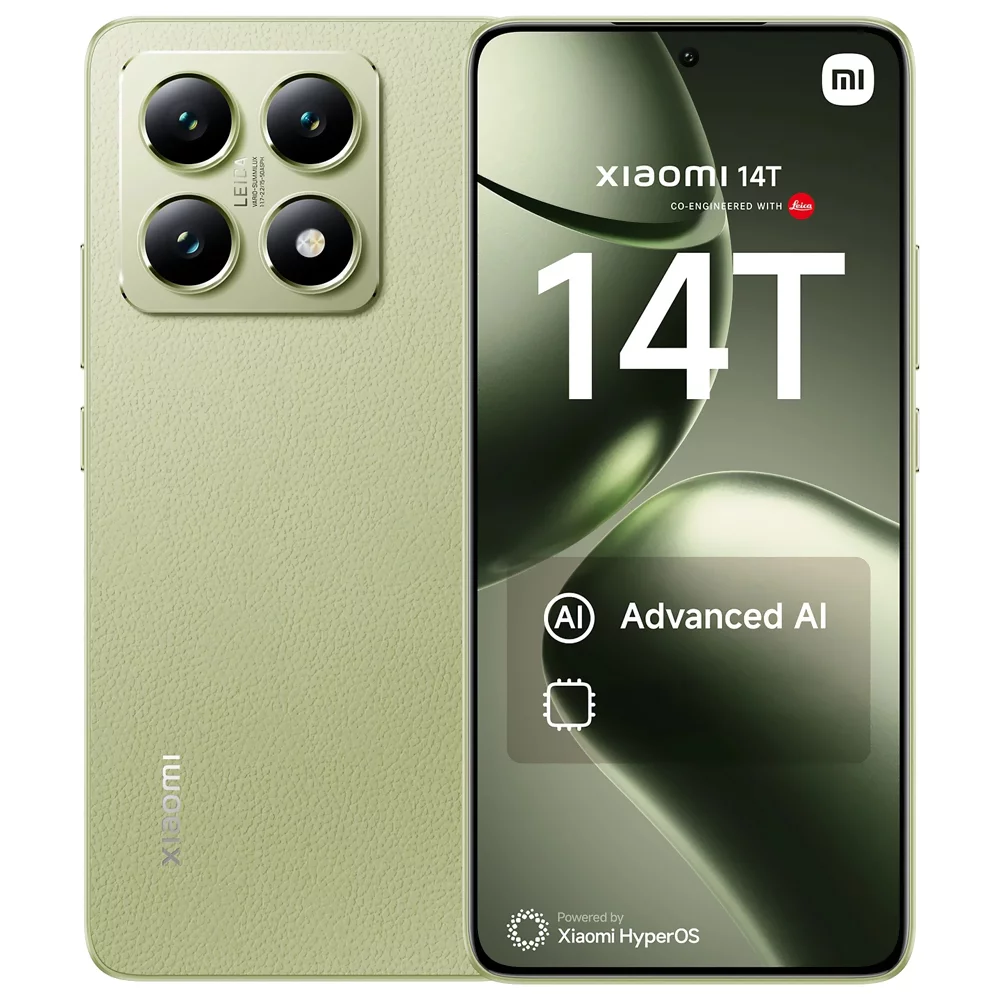 CELULAR XIAOMI 14T DUAL 512GB 12GB RAM 5G C  CAMERA LEICA LEMON GREEN  CARG  3PIN + ADAP TOMADA