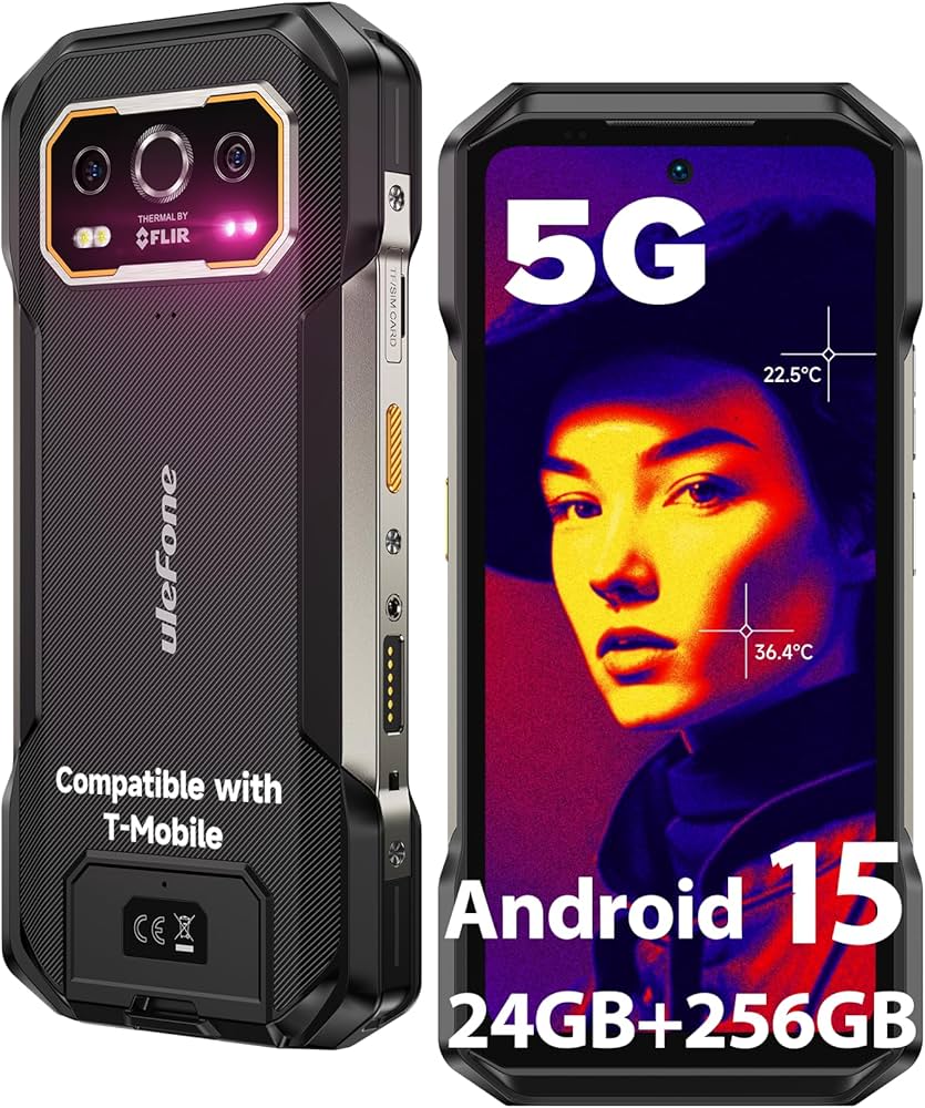 CELULAR ULEFONE ARMOR 27T PRO RUGGED DUAL 256GB 12GB 5G NFC THERMAL-CAM NIGHT VISION BLACK