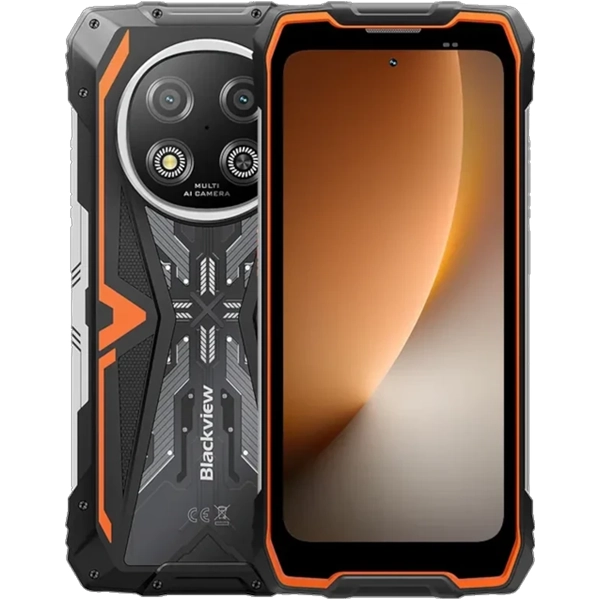CELULAR BLACKVIEW ROCK 2 256GB 12GB 5G NFC BLACK ORANGE RESIST  GOLPES AGUA