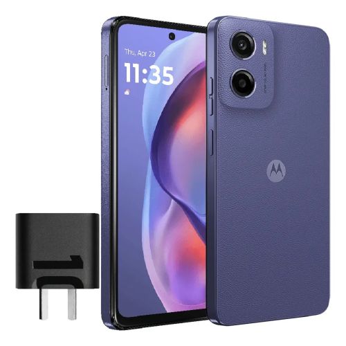 CELULAR MOTOROLA E15 XT2523-8 DUAL 64GB 2GB RAM MORADO *CON CARGADOR*