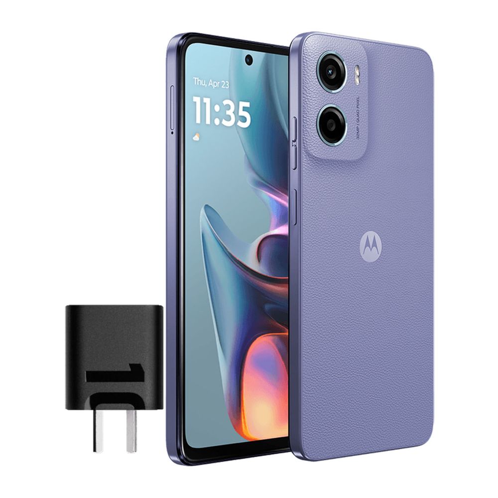 CELULAR MOTOROLA E15 XT2523-6 DUAL 64GB 2GB RAM FRESH LAVENDER *SLIM-SIN CARGADOR*