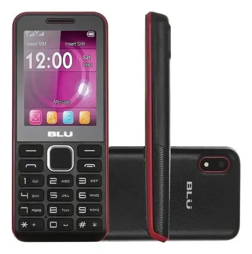 CELULAR BLU TANK II T196 2 4  BLACK RED