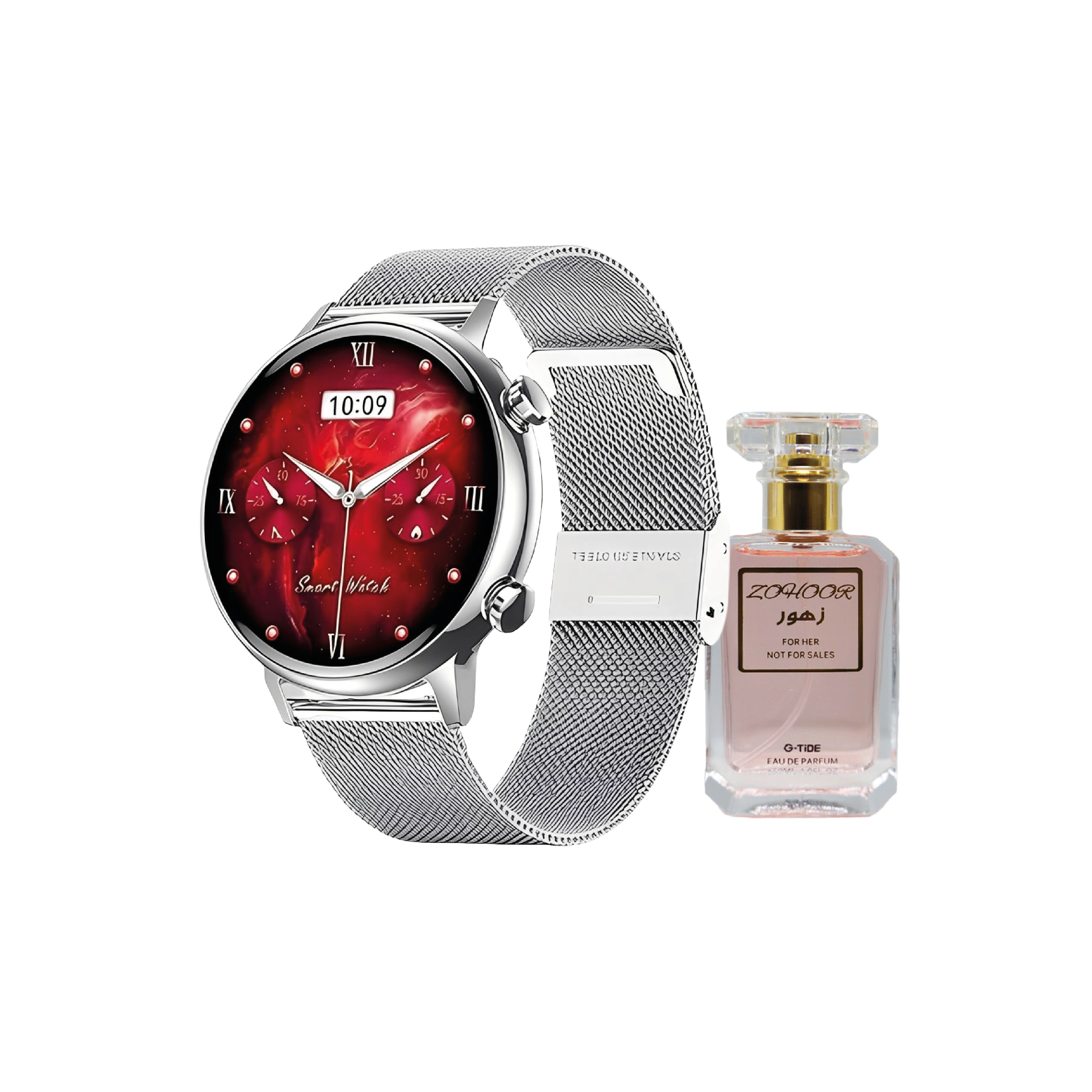 RELOJ SMART G-TIDE ROMANCE SILVER + PERF ZOHOOR KIT