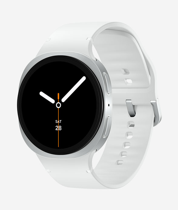 RELOJ SAMSUNG GALAXY WATCH8 40MM SM-L320NZSA SILVER SPORT WHITE BAND 1GTA PY-AR-UY