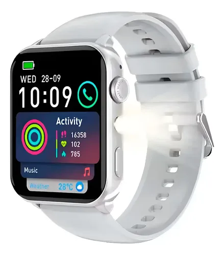 RELOJ BLACKVIEW R30 MAX 1 91  FLASHLIGHT SILVER