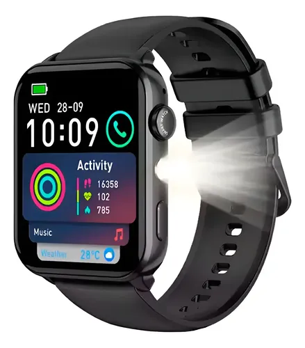 RELOJ BLACKVIEW R30 MAX 1 91  FLASHLIGHT BLACK