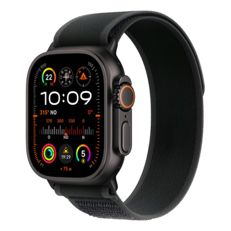 APPLE WATCH ULTRA 2 49MM GPS CELL MX4V3BE A TITANIUM BLACK TRAIL LOOP M L