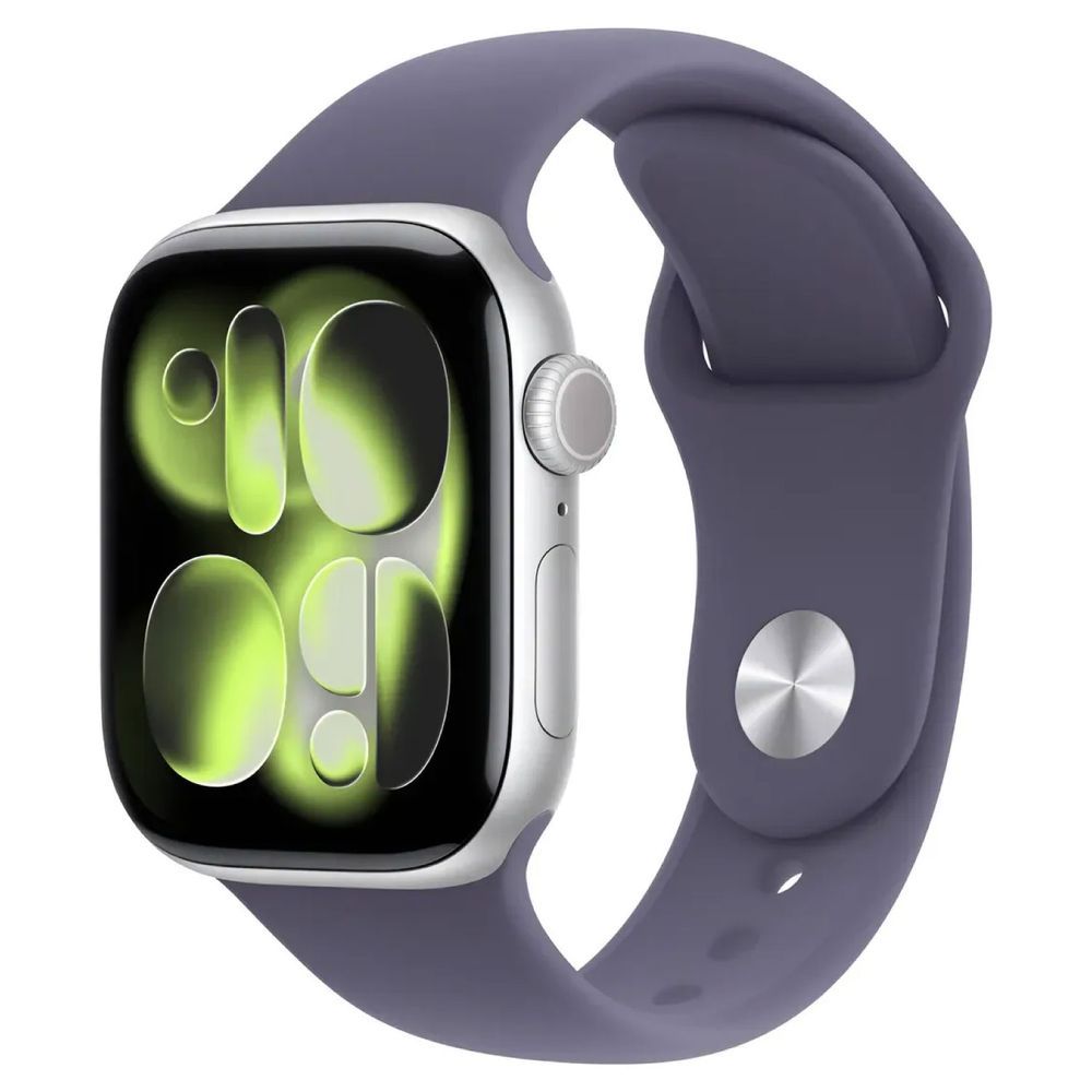 APPLE WATCH S11 46MM GPS MEVA4LW A SILVER ALUM PURPLE FOG SPORT BAND M L