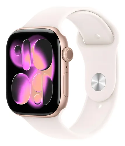 APPLE WATCH S11 46MM GPS MEV74LW A ROSE GOLD ALUM LIGHT BLUSH SPORT BAND M L