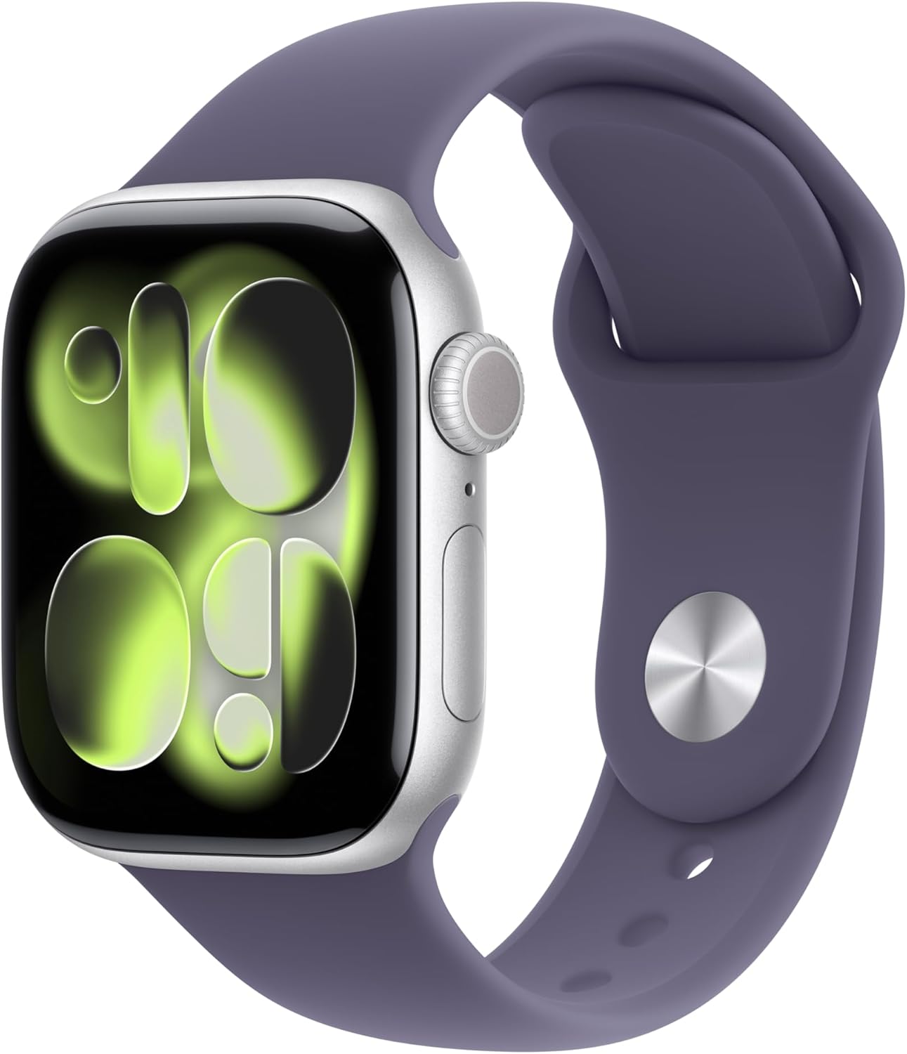 APPLE WATCH S11 42MM GPS MEU64LW A SILVER ALUM PURPLE FOG SPORT BAND SM