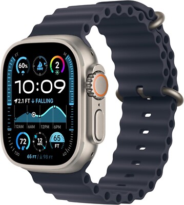 APPLE WATCH ULTRA 2 49MM GPS CELL MX4D3LW A TITANIUM OCEAN NAVY