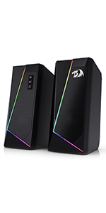 SPEAKER PARA PC REDRAGON ANVIL GS520 RGB USB AUX BLACK