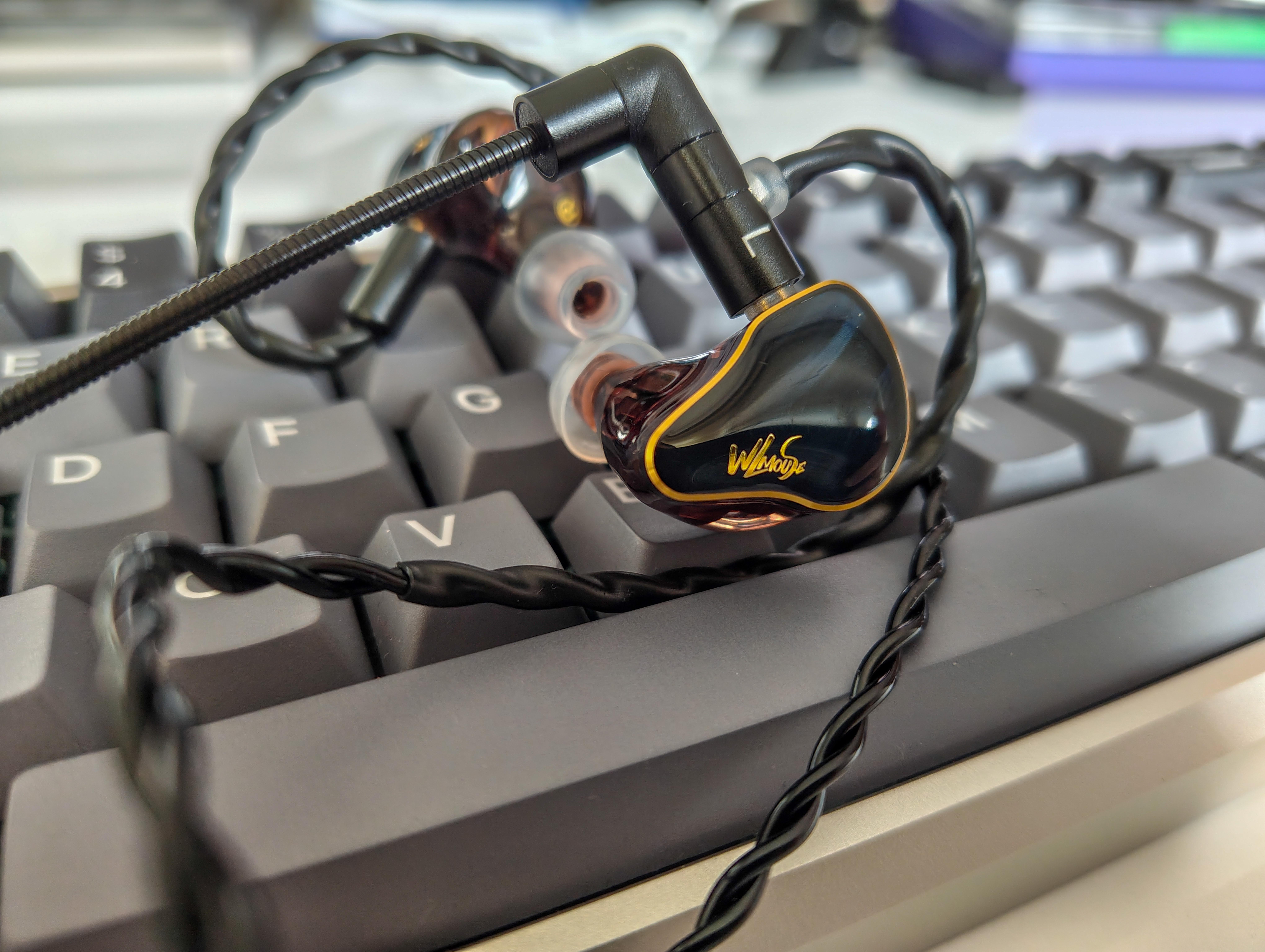 AURICULAR WLMOUSE HUAN IEN C CABLE BLACK  